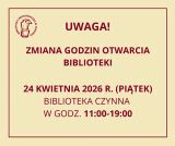Zmiana godzin otwarcia Biblioteki