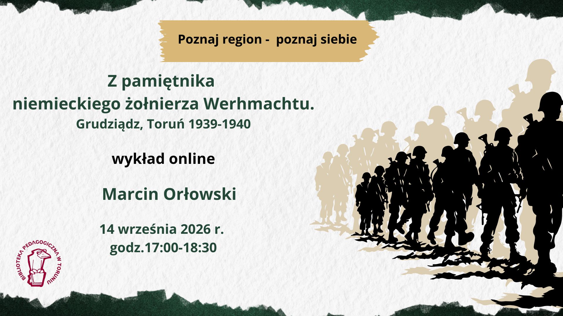 Plakat promujący wykład online