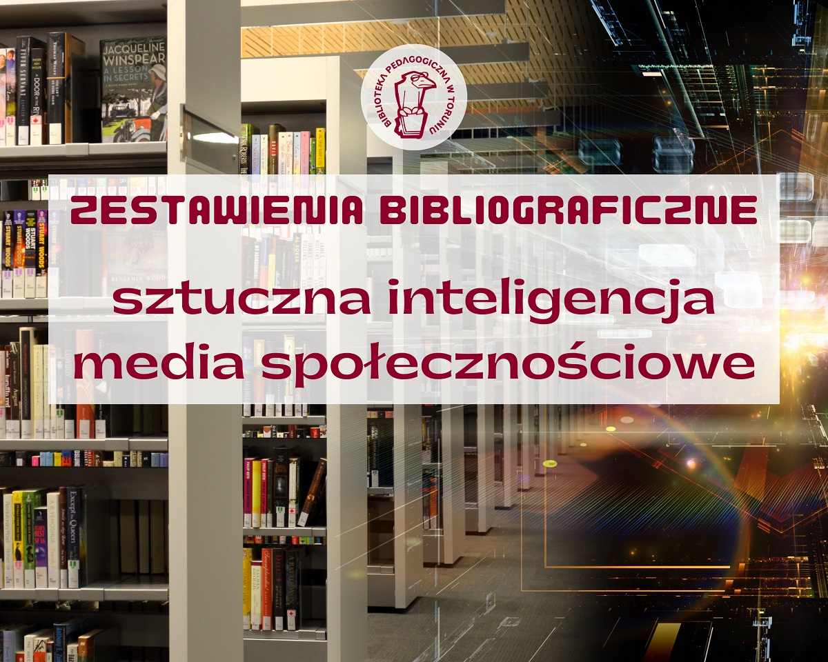 Regały z ksiązkami stopniowo zmieniają się w nieokreśoną, cyfrową rzeczywistoiść.