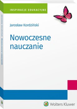 Okładka książki: Tytuł napisany niebieskimi literami na białym tle, w prawym górnym rogu rysunek motyla.