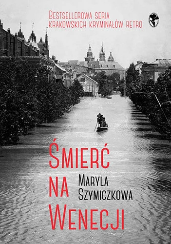 Na okładce: Czarnobiała fotografia łódki płynącej kanałem